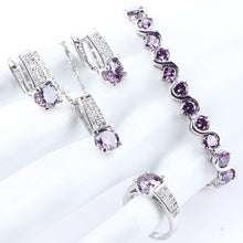 Load image into Gallery viewer, GIFTSIMS Purple Silver 925 Jewelry Sets
