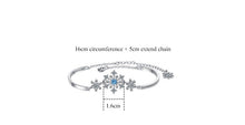 Load image into Gallery viewer, S925 Stamp Silver Crystal Snowflake Charms Bracelets
