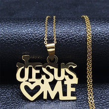 Load image into Gallery viewer, I Love Jesus Stainless Steel Pendant Necklace
