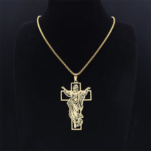 Load image into Gallery viewer, Easter Cross Stainless Steel Pendant Necklace
