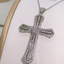 Load image into Gallery viewer, Classic 925 Silver Twinkling Zircon Cross Necklace For Women Jewelry
