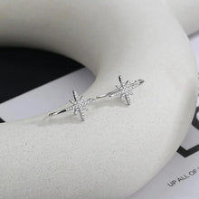 Charger l&#39;image dans la galerie, Silver Color Eight Pointed Star Earrings for Women Ear Hook Fashion Jewelry
