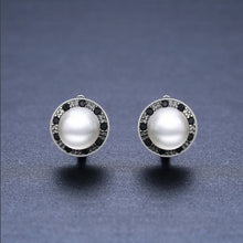 Load image into Gallery viewer, Round pearl HoopTrendy Spinel earrinf Jewelry for woman

