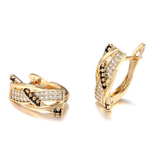 Load image into Gallery viewer, Lovely Black Natural Zircon Earrings Ring Sets For Women
