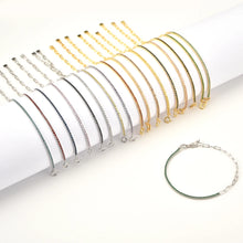 Load image into Gallery viewer, 925 Sterling Silver Rainbow Zircon Chain half tennis Bracelet Women Jewelry
