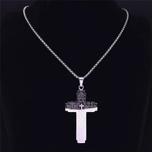 Cargar imagen en el visor de la galería, Christian Bible Cross Prayer Jesus Chain Necklace for Men Jewelry \
