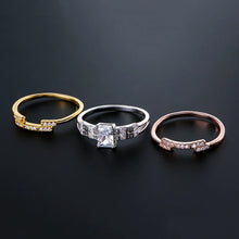 Lade das Bild in den Galerie-Viewer, Wow Bridal Wedding Ring Shiny Square Natural Zircon Jewelry
