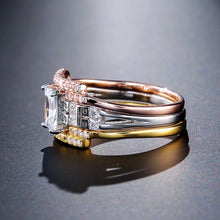 Carica l&#39;immagine nel visualizzatore di Gallery, Wow Bridal Wedding Ring Shiny Square Natural Zircon Jewelry
