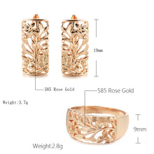 Load image into Gallery viewer, Rose Gold Women Earrings Ring Sets
