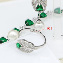 Ladda upp bild till gallerivisning, 925 Silver Jewelry Sets Natural Cubic Zirconia Pearl For Women Set
