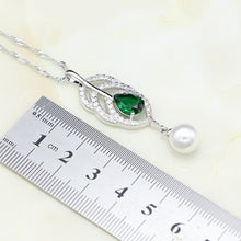 Cargar imagen en el visor de la galería, 925 Silver Jewelry Sets Natural Cubic Zirconia Pearl For Women Set
