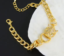 Load image into Gallery viewer, Zirconia Leopard Full Necklace Sets 21k Gold Plated Punk Fashion Jewelry Women
