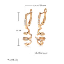 Carica l&#39;immagine nel visualizzatore di Gallery, Rose Gold Drop Earrings for Women Natural Zircon  Earrings Fashion
