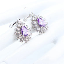 Carica l&#39;immagine nel visualizzatore di Gallery, Purple &amp; colors Stones Zircon Jewelry Sets For Bridal Women Jewelry
