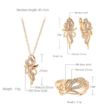Load image into Gallery viewer, Luxury Bridal Wedding Jewelry Sets Natural Zircon Flower Sets for Women
