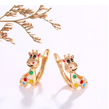 Load image into Gallery viewer, Colorful Giraffe Cute Exquisite Earrings Jewelry Women
