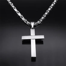 Cargar imagen en el visor de la galería, Hip Hop Cross Faith Chain Pendant Necklace for Men Jewelry
