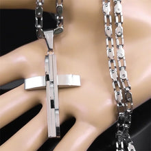 Cargar imagen en el visor de la galería, Hip Hop Cross Faith Chain Pendant Necklace for Men Jewelry
