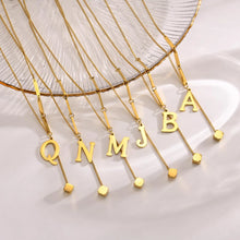 Cargar imagen en el visor de la galería, Initial A-Z Necklaces for Women Stainless Steel Chain Choker Collar
