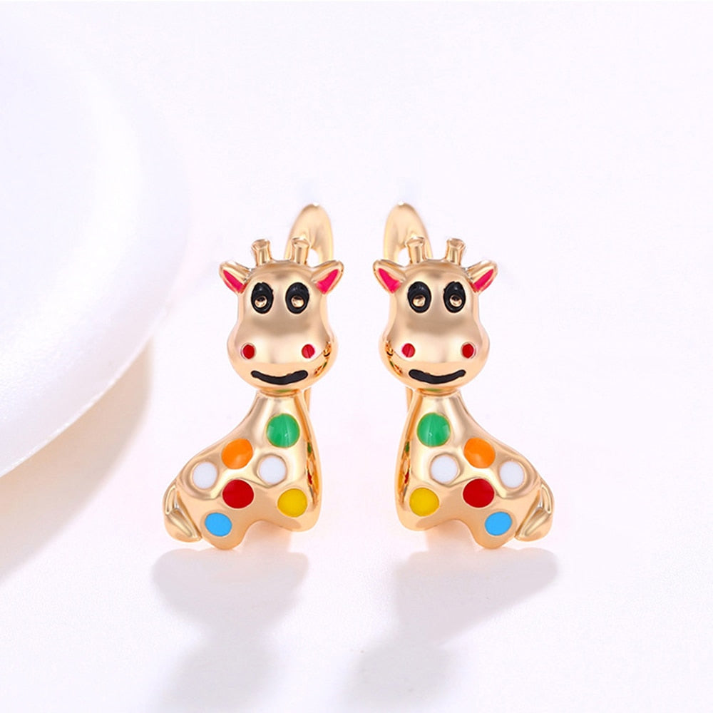 Colorful Giraffe Cute Exquisite Earrings Jewelry Women