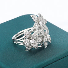 Lade das Bild in den Galerie-Viewer, Pear Shaped Branch Flower Zircon Ring for Women&#39;s
