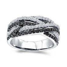 Charger l&#39;image dans la galerie, Personality Black/White Cubic Zirconia Woman Rings for Wedding Party Jewelry

