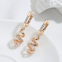 Carica l&#39;immagine nel visualizzatore di Gallery, Rose Gold Drop Earrings for Women Natural Zircon  Earrings Fashion
