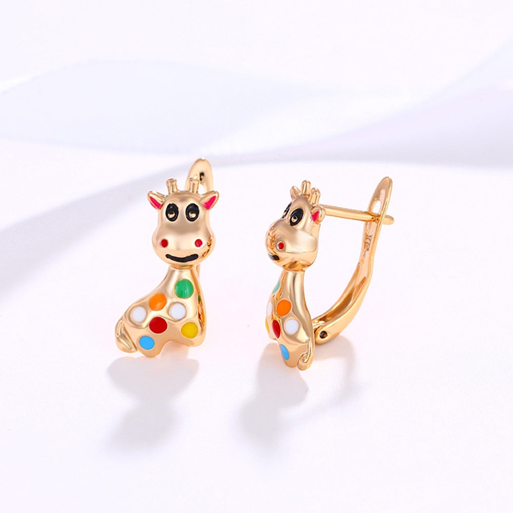 Colorful Giraffe Cute Exquisite Earrings Jewelry Women