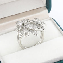 Charger l&#39;image dans la galerie, Pear Shaped Branch Flower Zircon Ring for Women&#39;s
