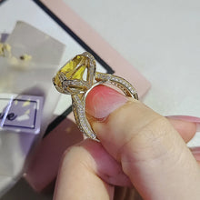 Load image into Gallery viewer, Luxury Yellow Color designer Engagement Ring For Women
