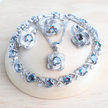 Load image into Gallery viewer, Elegant flower  Sterling Silver Wedding Bridal  Jewelry sets
