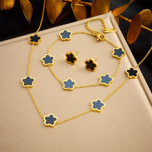 Load image into Gallery viewer, Colorful Five Leaf Flowers Suit Women&#39;s New Trend  Jewelry Set
