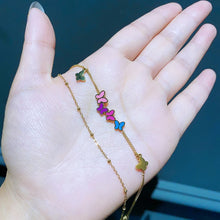 Ladda upp bild till gallerivisning, Colorful Butterfly Chain Bracelet for Women Jewelry
