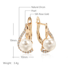 Load image into Gallery viewer, Luxury English Unique Geometric Pearl Earrings for Women Earrings Jewelry
