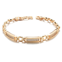 Cargar imagen en el visor de la galería, Rose Gold Square Link Bracelet For Women Luxury Jewelry
