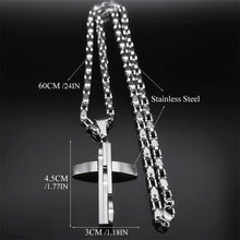 Cargar imagen en el visor de la galería, Hip Hop Cross Faith Chain Pendant Necklace for Men Jewelry
