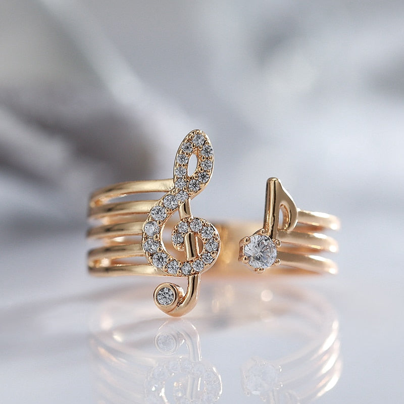 Music Rings Modern Oarty Crystal Jewelry