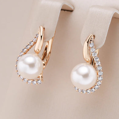 Luxury English Unique Geometric Pearl Earrings for Women Earrings Jewelry