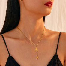 Cargar imagen en el visor de la galería, Initial A-Z Necklaces for Women Stainless Steel Chain Choker Collar
