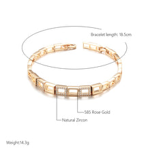 Cargar imagen en el visor de la galería, Square Link Bracelet For Women Luxury Natural Fine Ethnic Jewelry
