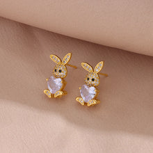 Cargar imagen en el visor de la galería, Cute Zircon Easter Rabbit For Women Trendy Jewelry Set
