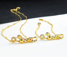 Cargar imagen en el visor de la galería, Leopard Punk 21k Gold Plated Dubai Vintage Luxury Jewelry sets
