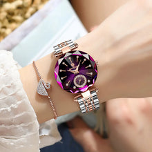 Charger l&#39;image dans la galerie, Luxury Woman Wristwatch Elegant Waterproof Stainless Steel Watch for Ladies Dress
