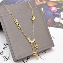 Lade das Bild in den Galerie-Viewer, White Shell Hollow Out Star Moon Ramadan Necklaces For Women Jewelry
