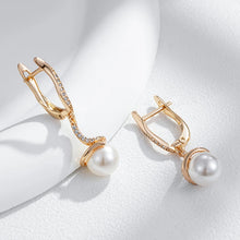 Cargar imagen en el visor de la galería, Trendy Pearl Long Drop Earrings For Women Vintage Party Jewelry
