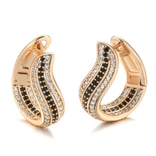 Load image into Gallery viewer, Luxury Geometric Black White Zircon Women Earrings Jewelry
