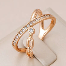 Load image into Gallery viewer, Unique Cross Natural Zircon Big Rings for Women Jewelry

