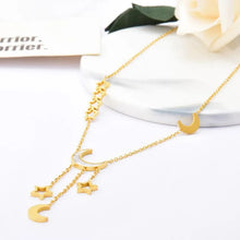 Charger l&#39;image dans la galerie, White Shell Hollow Out Star Moon Ramadan Necklaces For Women Jewelry
