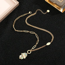 Load image into Gallery viewer, Vintage Palm Eyes Charm Necklace Earrings Jewelry Set for Women
