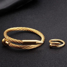 Load image into Gallery viewer, Luxury Braided Open Cuff Sporty Bangles Classic Chain Link Fashion Jewelry
